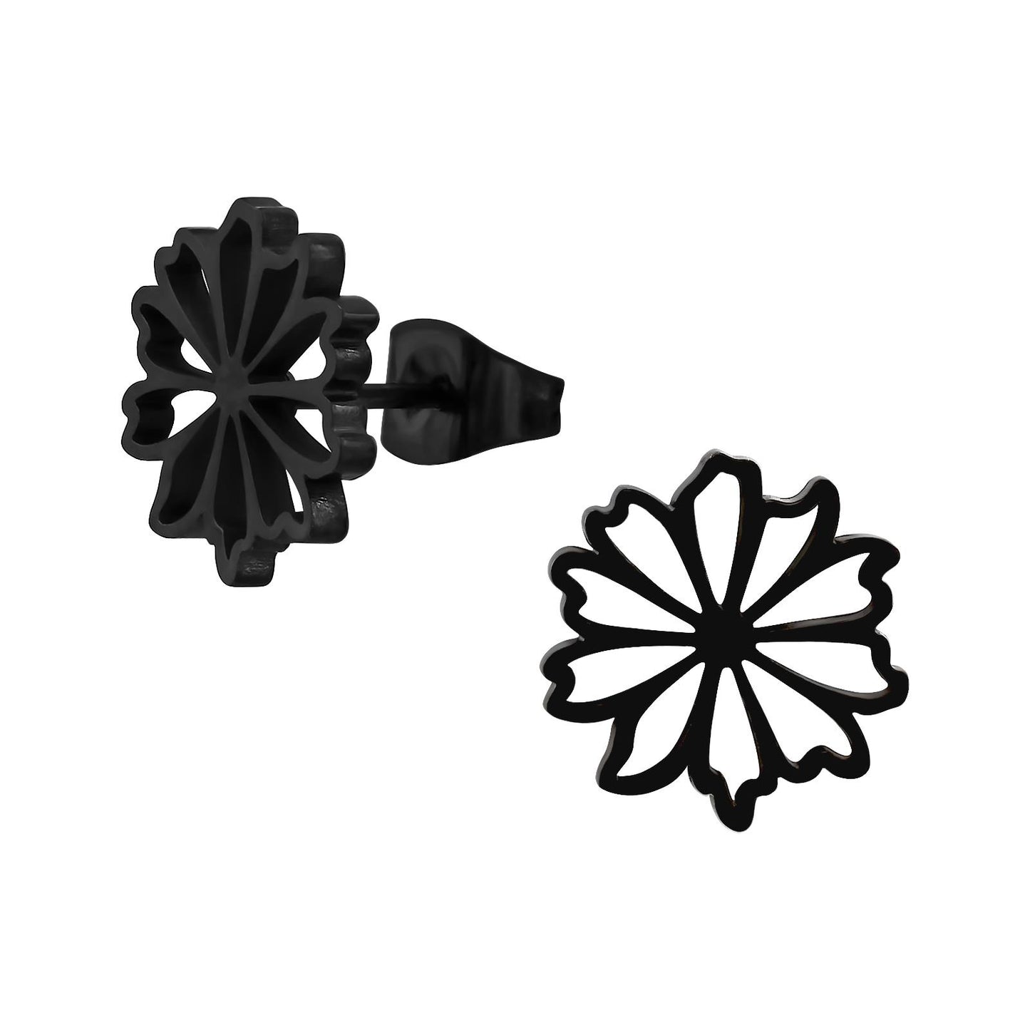 Girls' flower earrings made of surgical steel