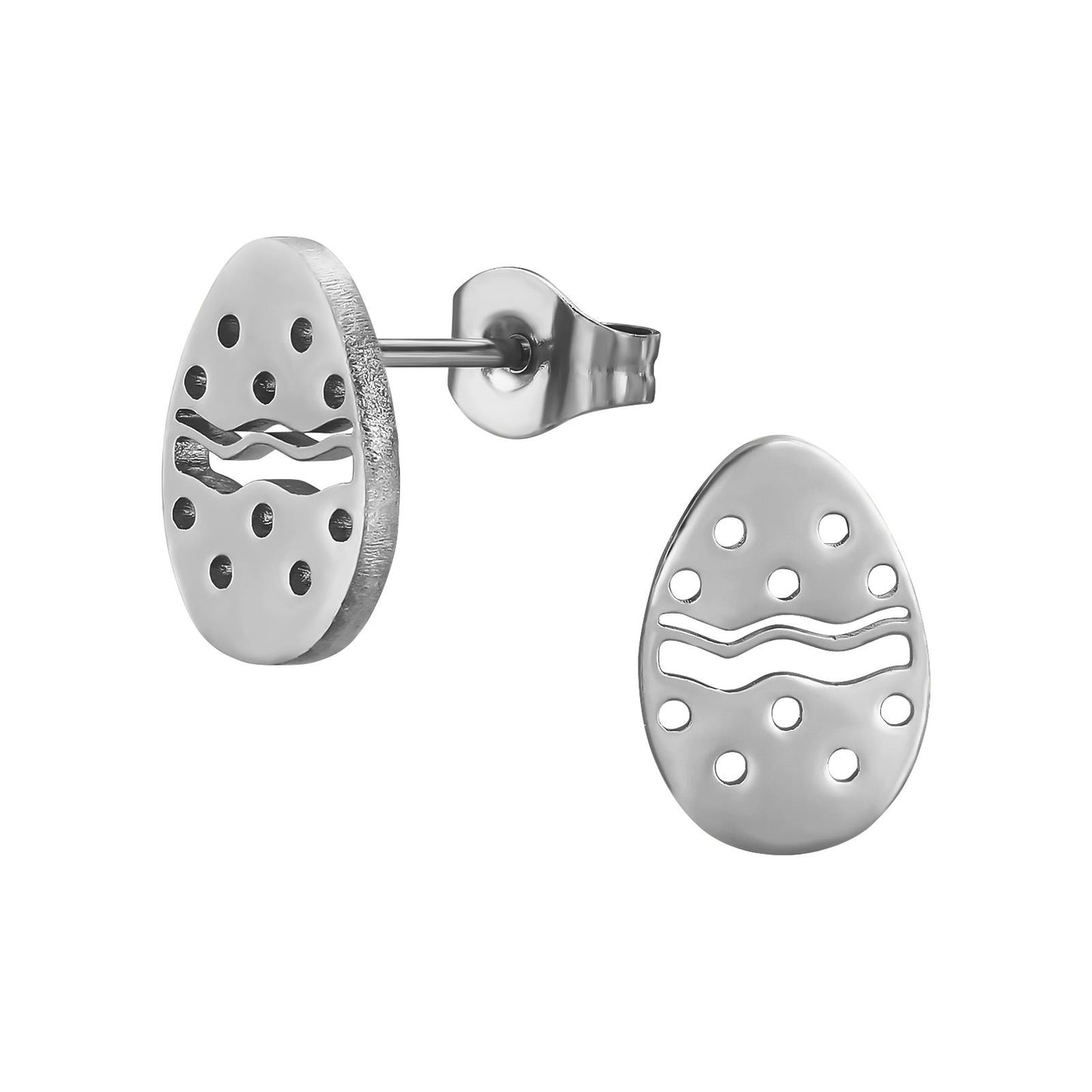 Children's Easter egg earrings made of surgical steel