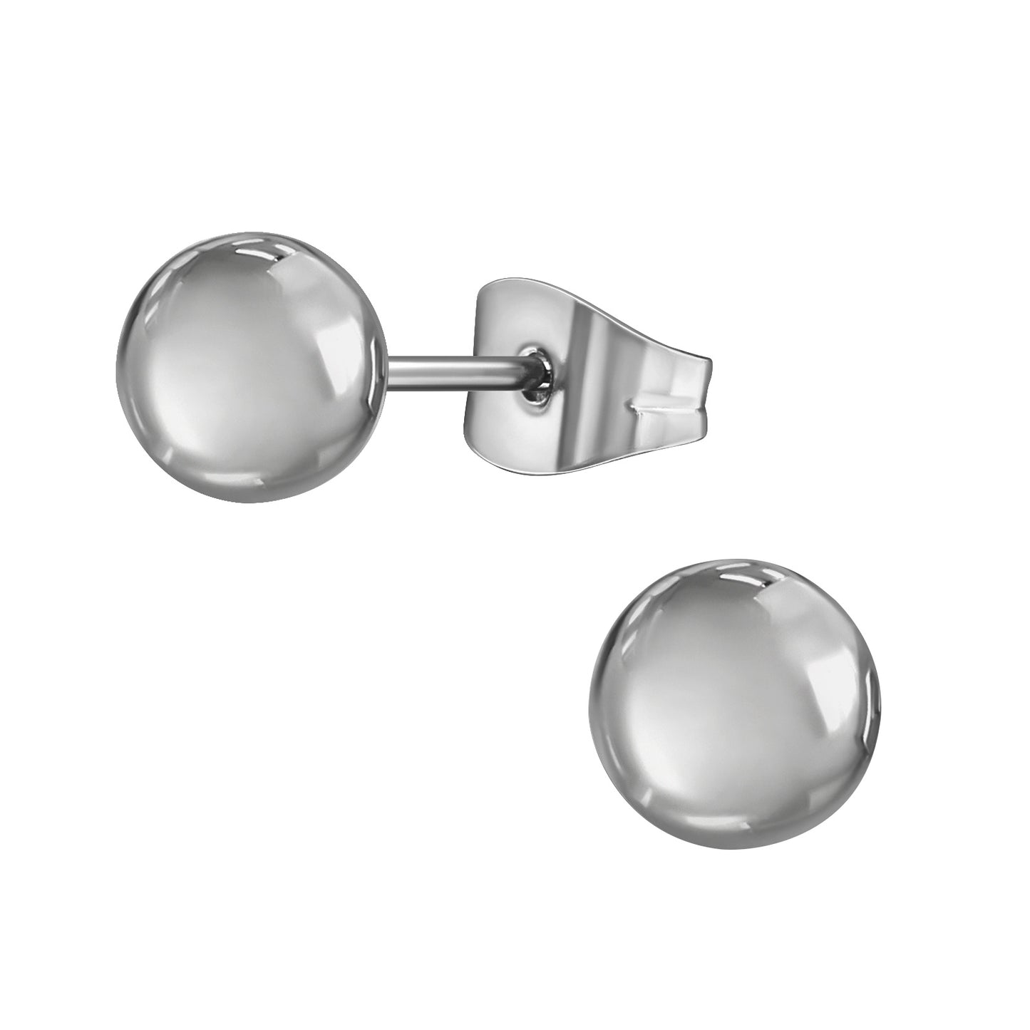 Children's ball earrings made of surgical steel