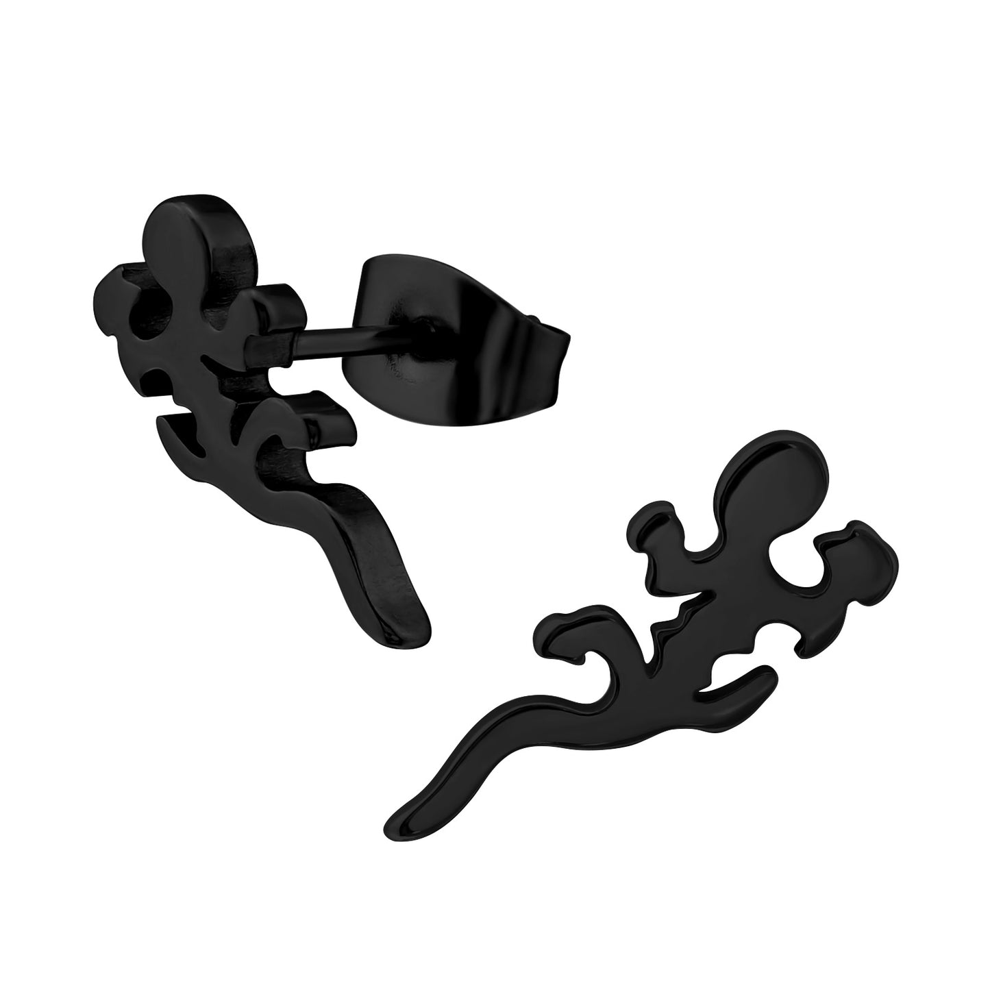 Children's lizard earrings made of surgical steel