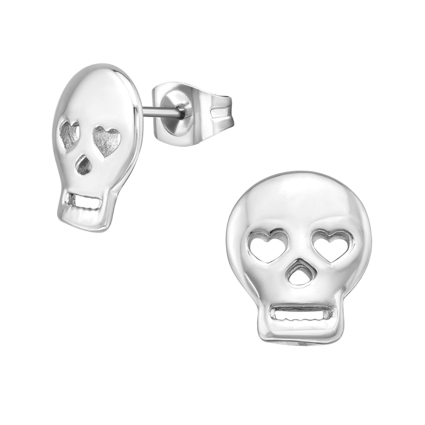 Children's skull earrings made of surgical steel