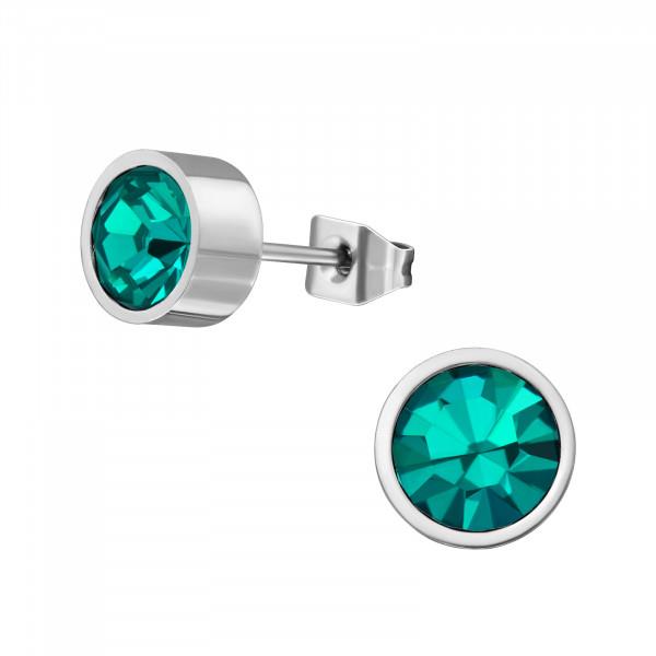 Children's round earrings made of surgical steel