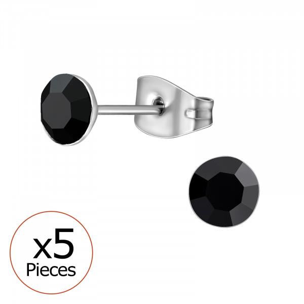 Ronde oorbellen voor kinderen, gemaakt van chirurgisch staal.