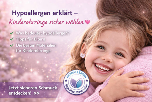 Mama mit Kind erklärt was hypoallergen bedeutet von Funkelino für Kinderschmuck