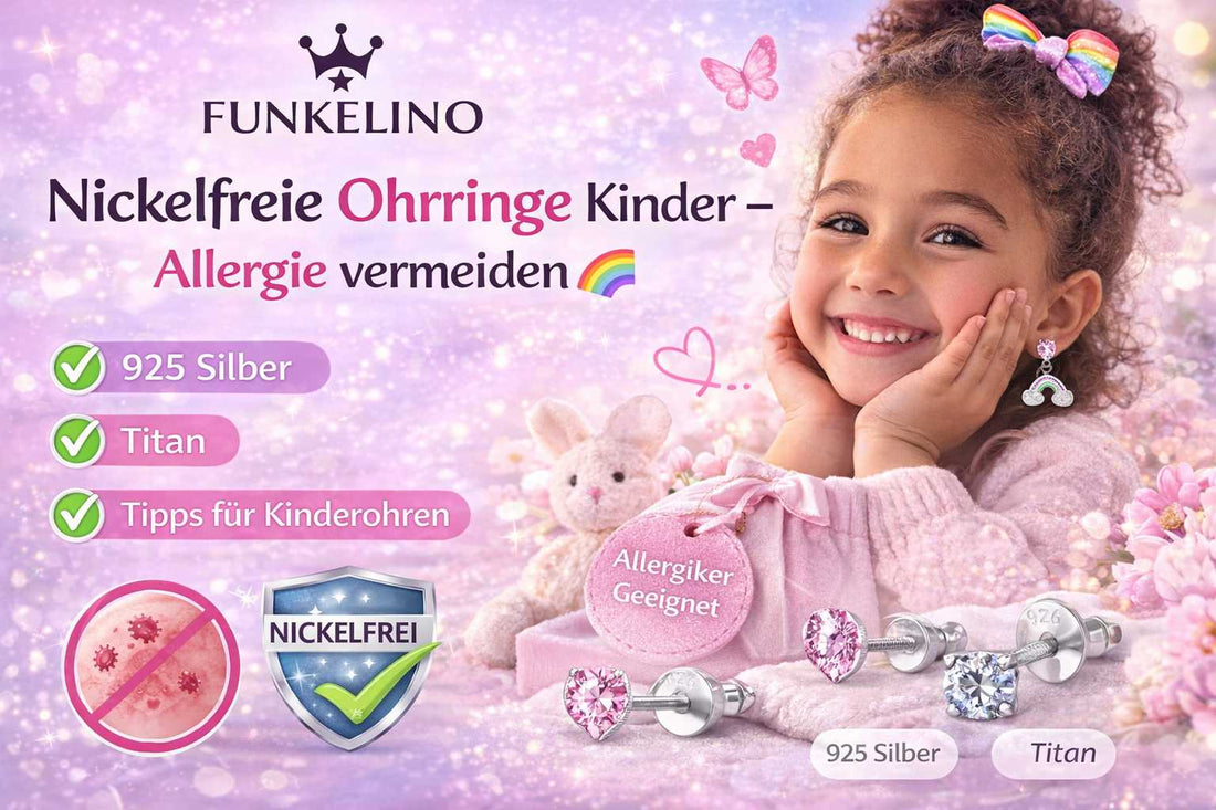 Mädchen mit Nickelfreien Ohrringen aus 925 Silber von Funkelino