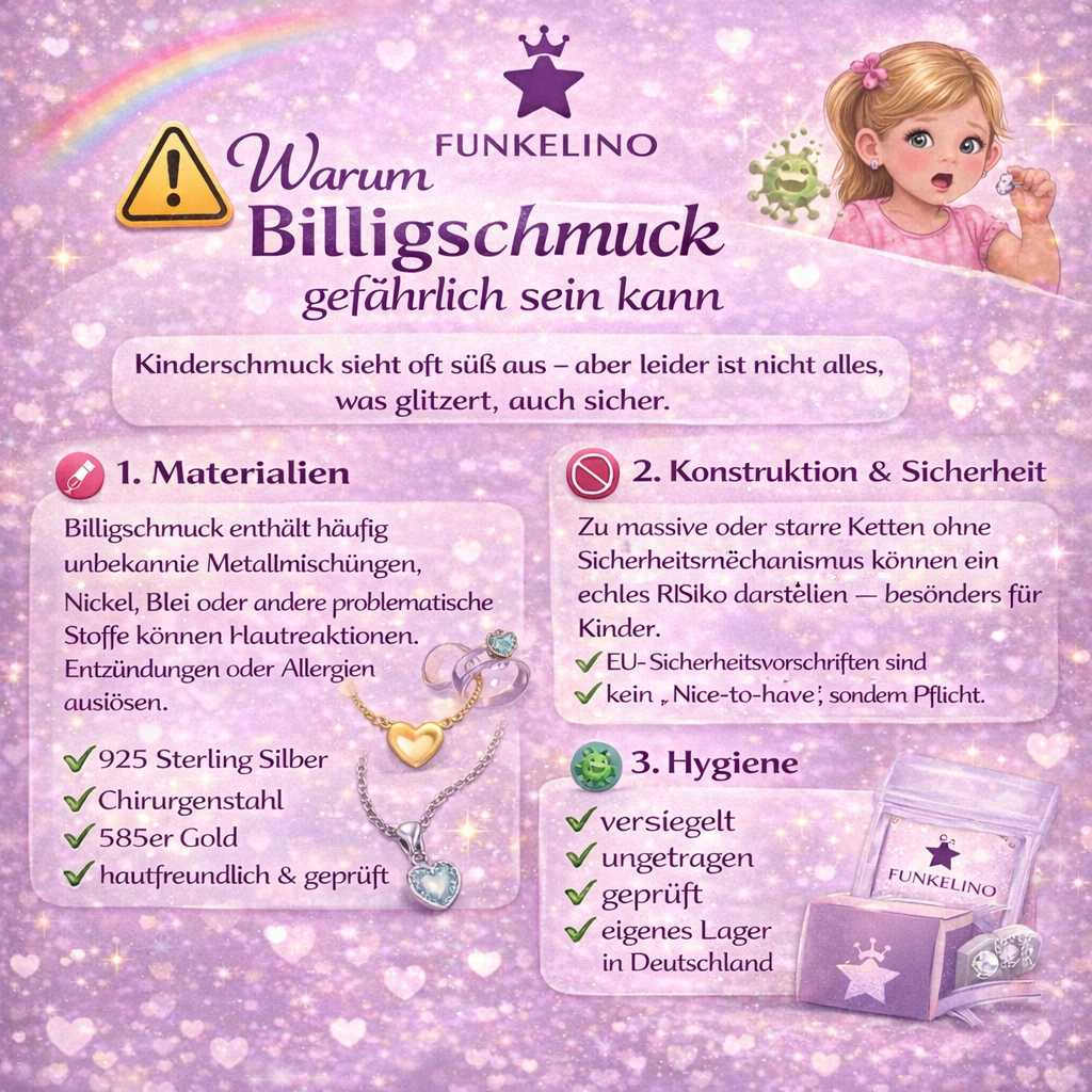 Infografik - Warum Billigschmuck gefährlich sein kann - Funkelino Ratgeber