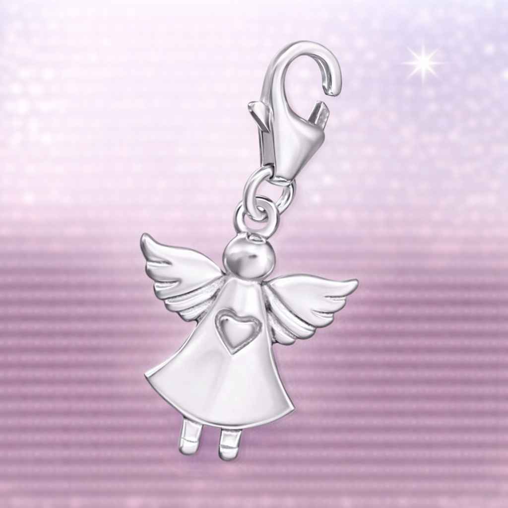 Anhänger fü Kinder Kette aus 925 Silber mit Schutzengel Motiv