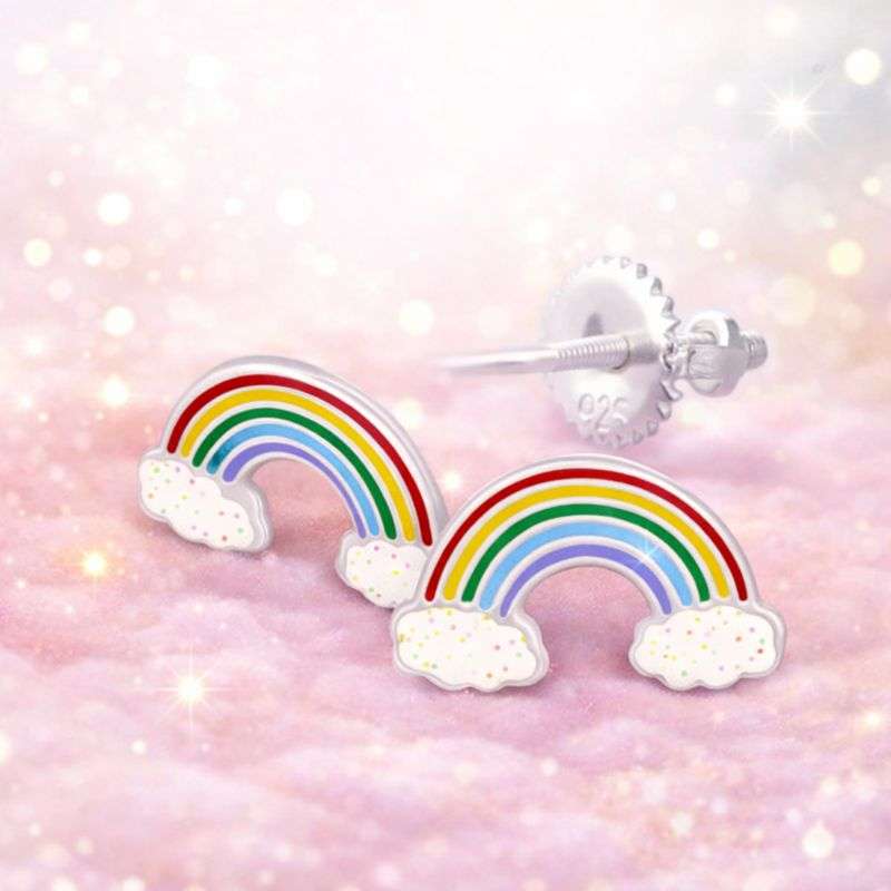 Kinderohrringe mit Schraubverschluss von Funkelino