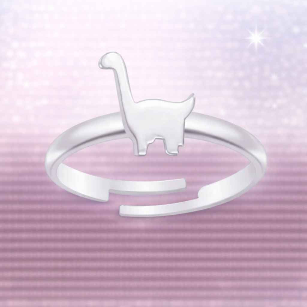 Kinderringe für Jungs aus 925 Silber und mit Dino Motiv