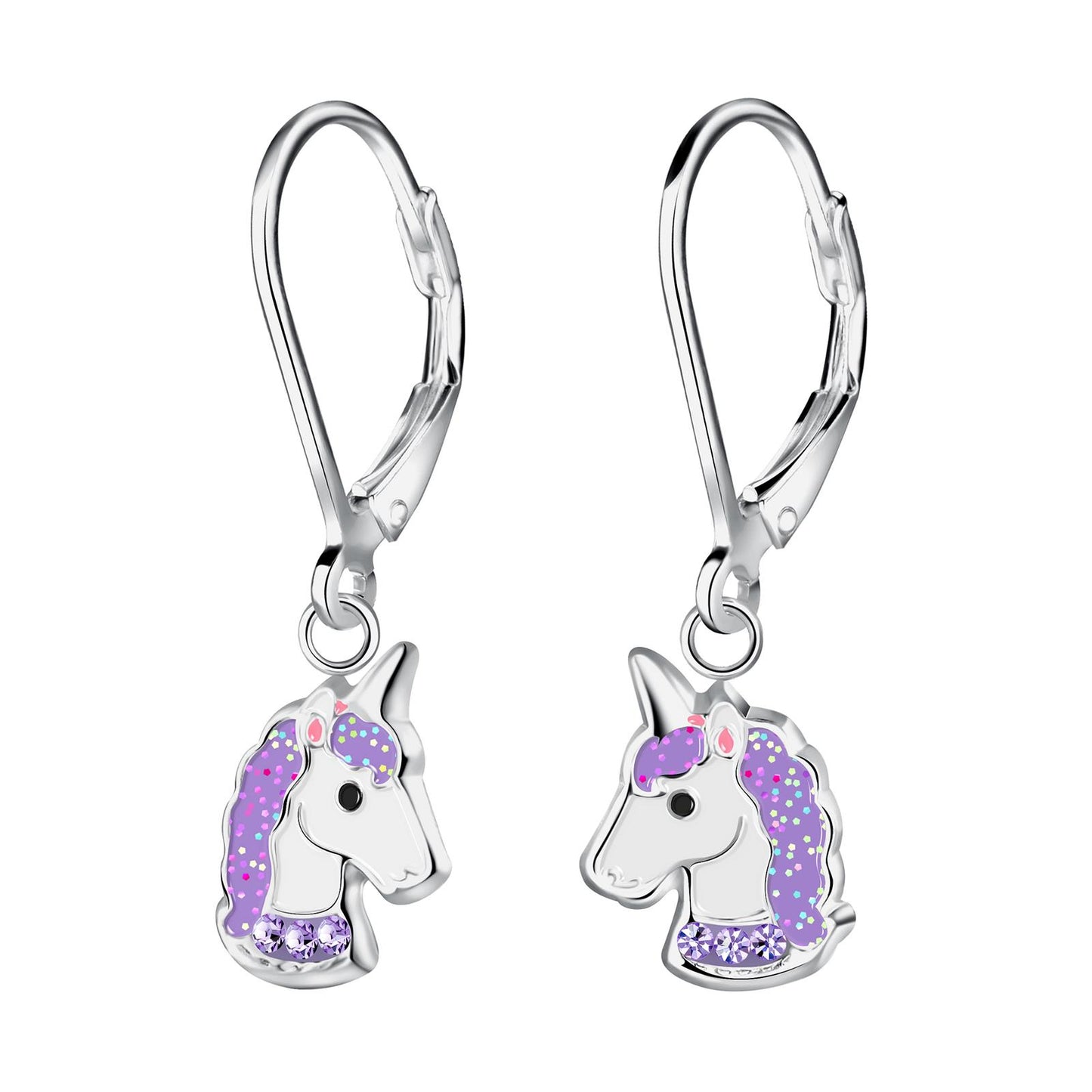 Mädchen Ohrringe Einhorn aus 925 Silber