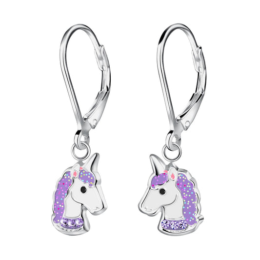 Mädchen Ohrringe Einhorn aus 925 Silber