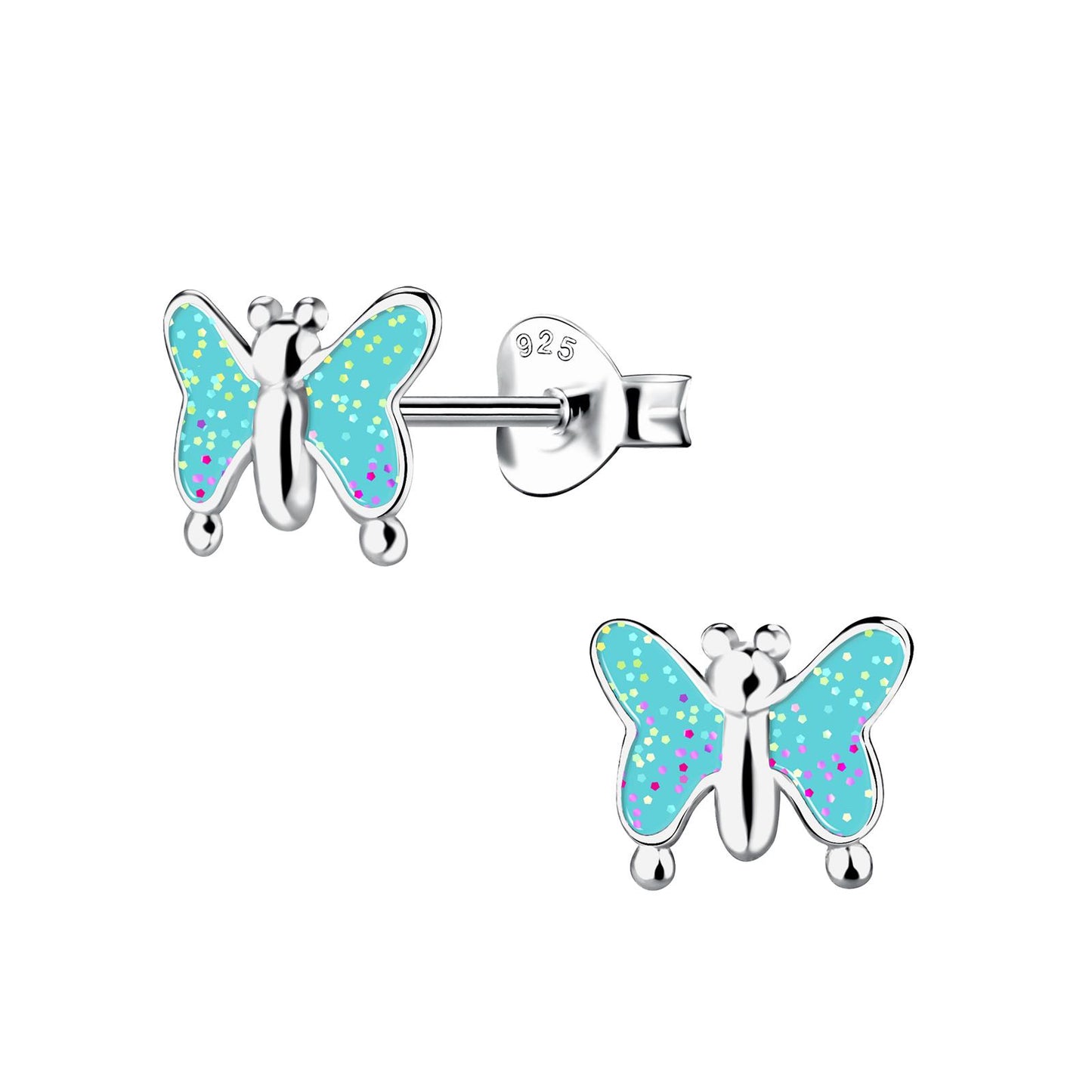 Mädchen Ohrringe Schmetterling aus 925 Silber