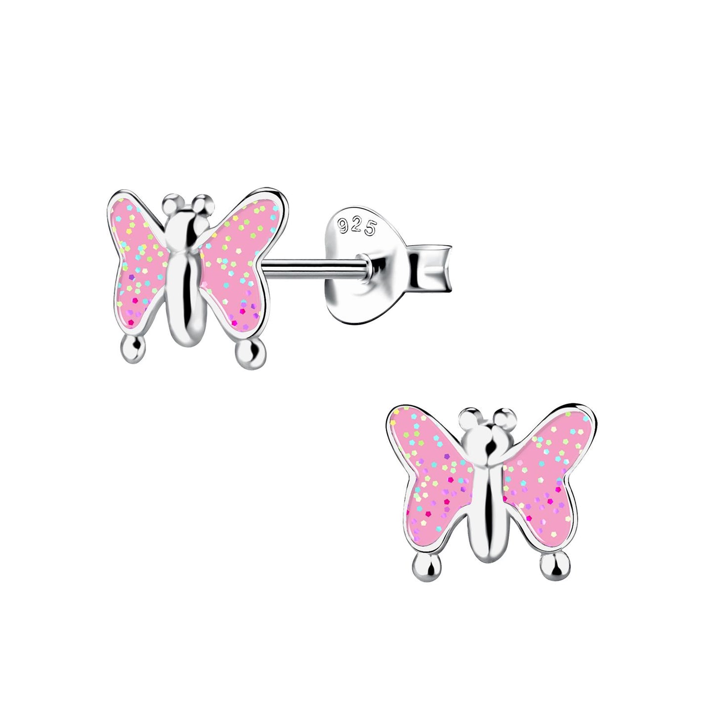 Mädchen Ohrringe Schmetterling aus 925 Silber