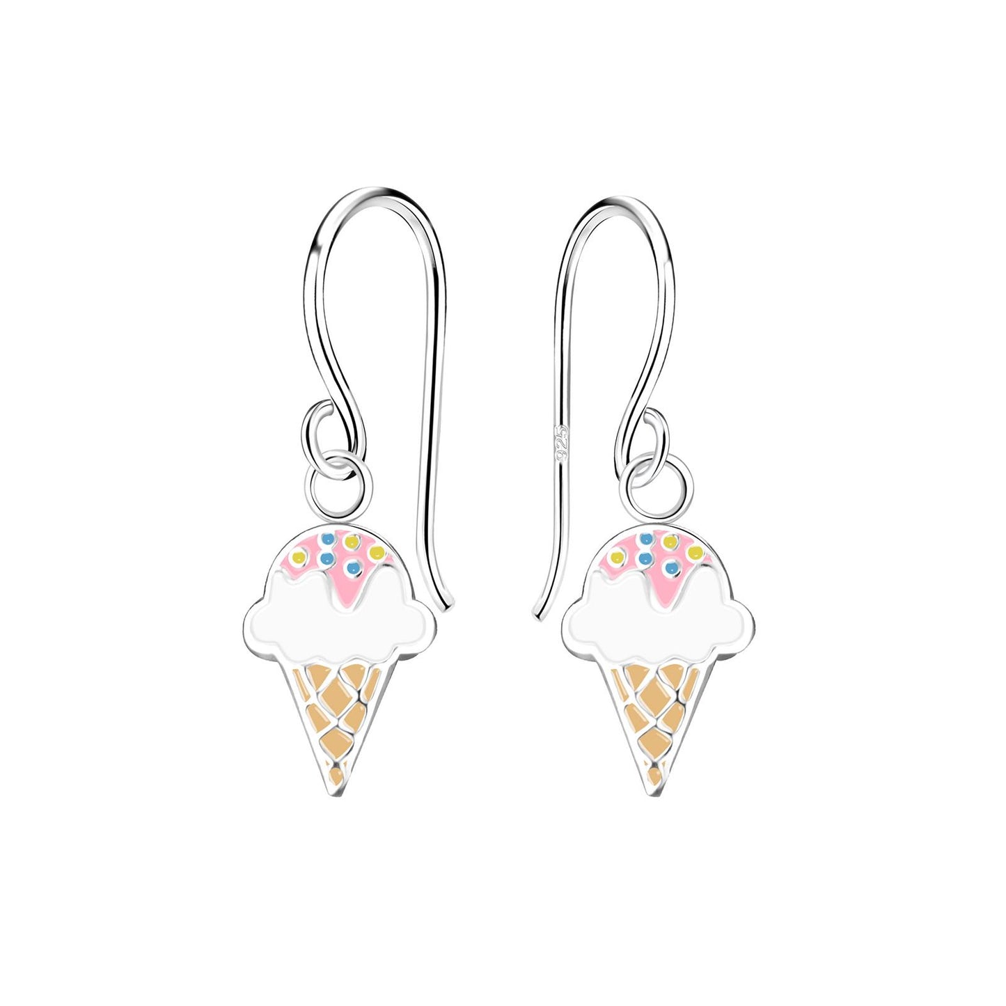 Kinder Ohrringe Eis aus 925 Silber