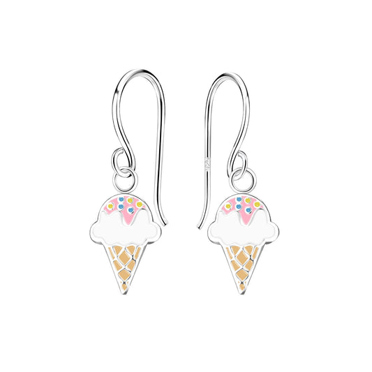 Kinder Ohrringe Eis aus 925 Silber