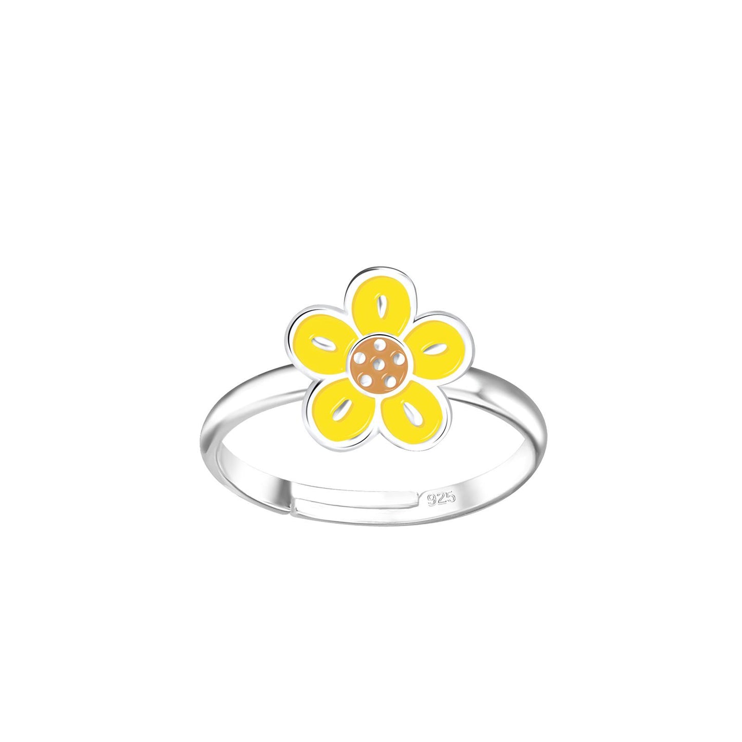 Mädchen Ring Blumen aus 925 Silber