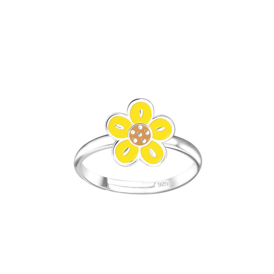 Mädchen Ring Blumen aus 925 Silber