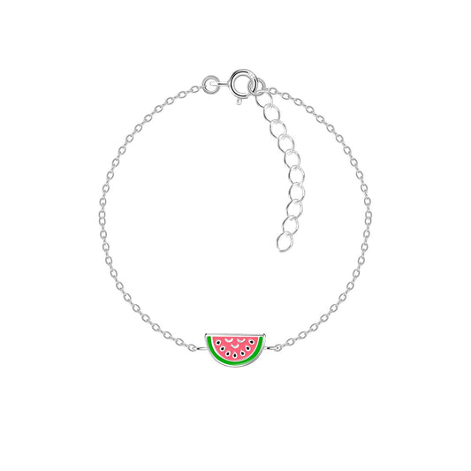 Kinder Armband Wassermelonen aus 925 Silber