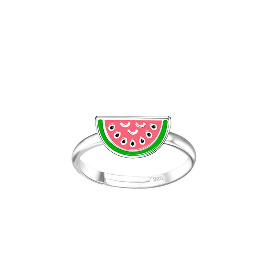 Kinder Ring Wassermelonen aus 925 Silber
