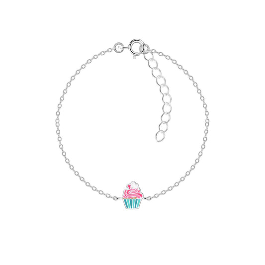 Kinder Armband Cupcake aus 925 Silber