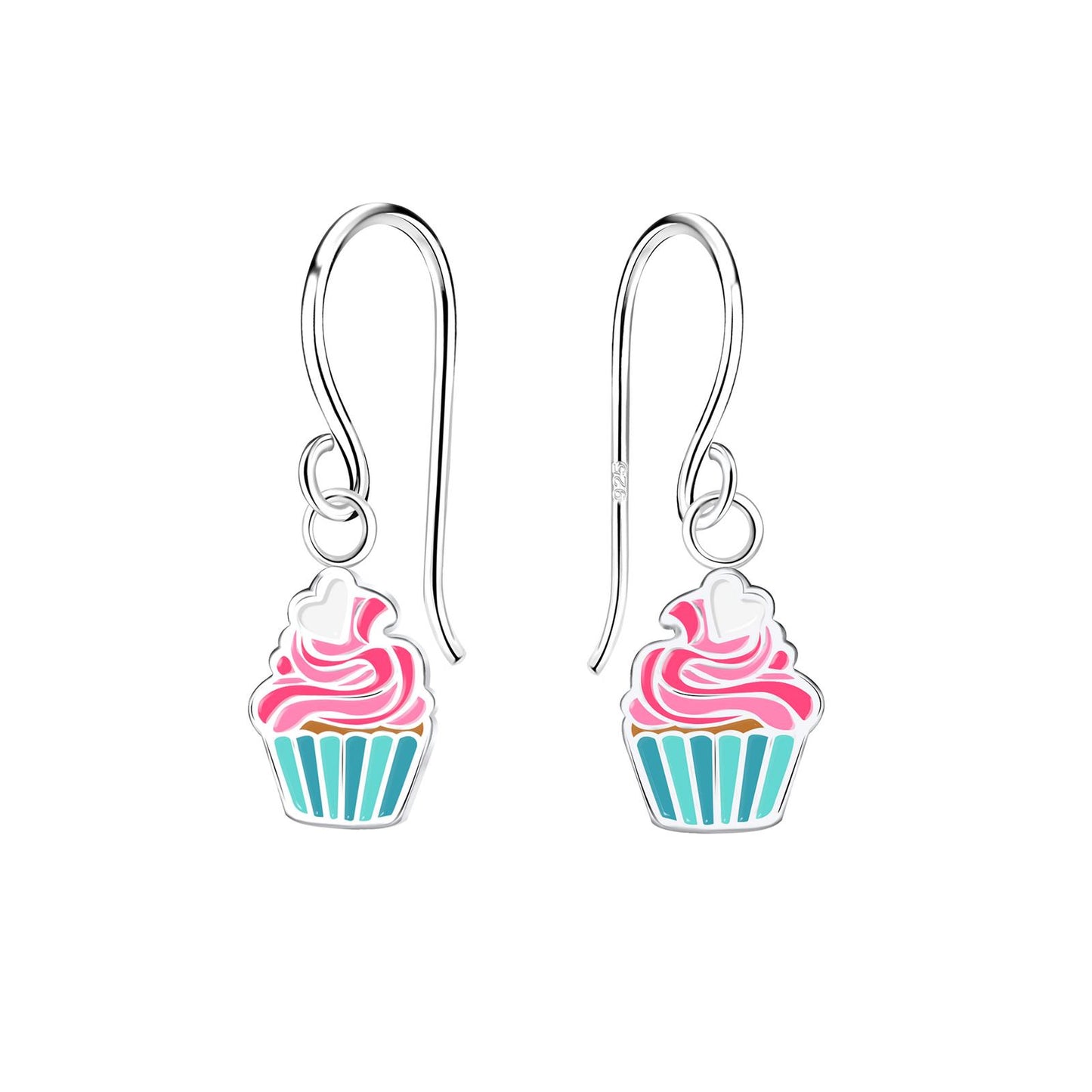 Kinder Ohrringe Cupcake aus 925 Silber
