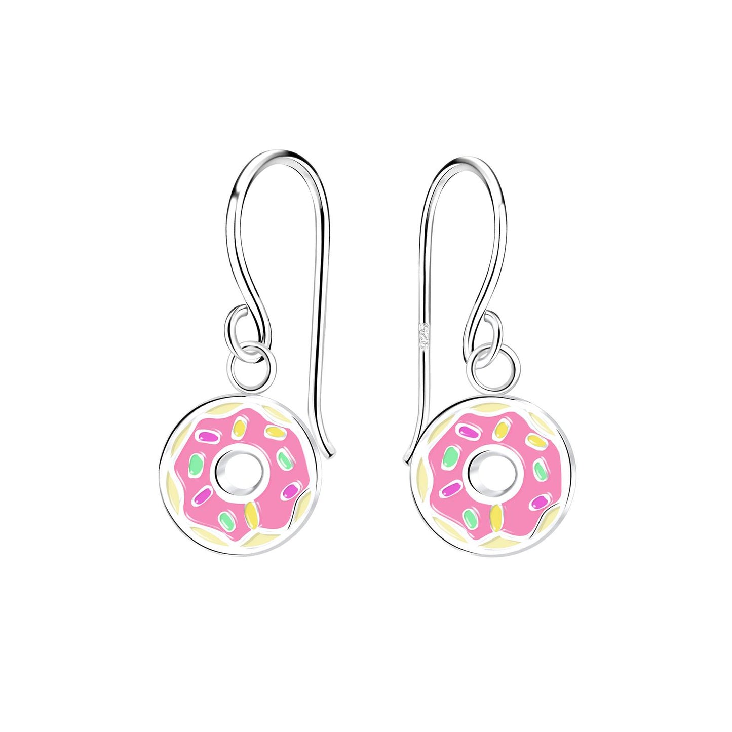 Kinder Ohrringe Donut aus 925 Silber