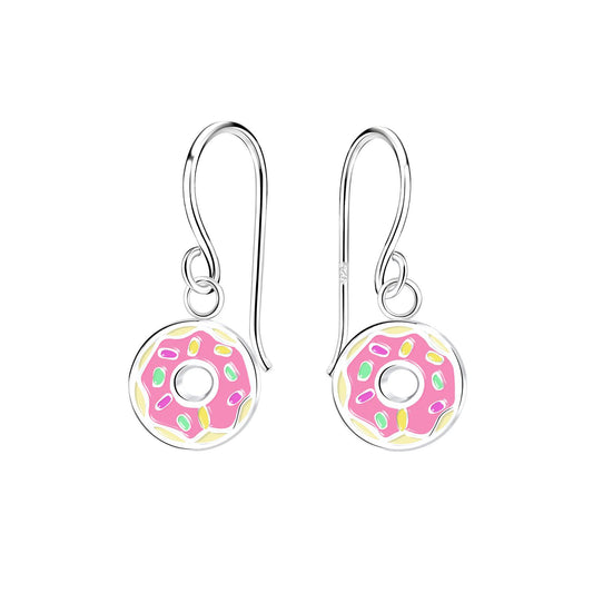 Kinder Ohrringe Donut aus 925 Silber
