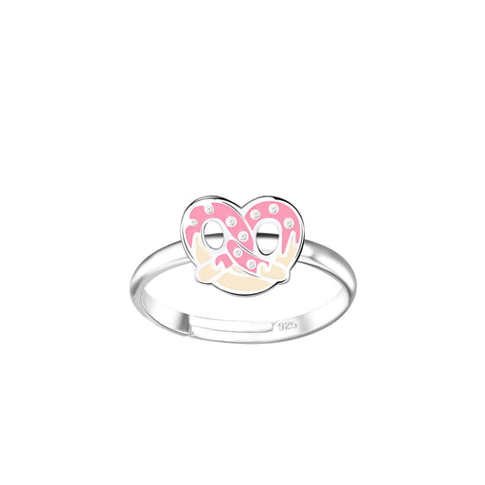 Kinder Ring Brezel aus 925 Silber