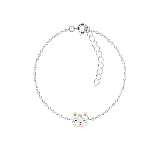 Kinder Armband Katzen aus 925 Silber