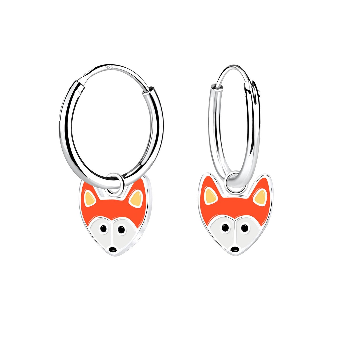 Kinder Creolen Fuchs aus 925 Silber