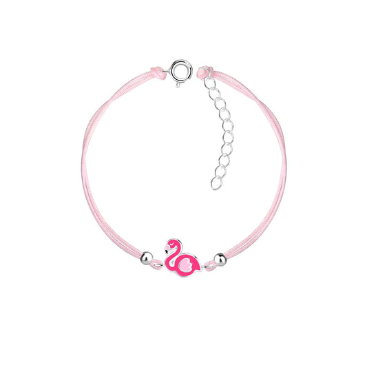 Kinder Armband Flamingo aus 925 Silber