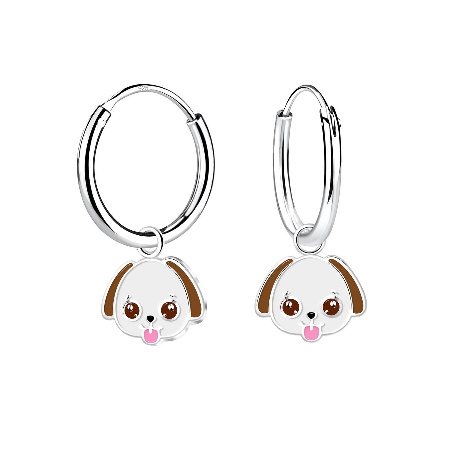 Kinder Creolen Hunde aus 925 Silber