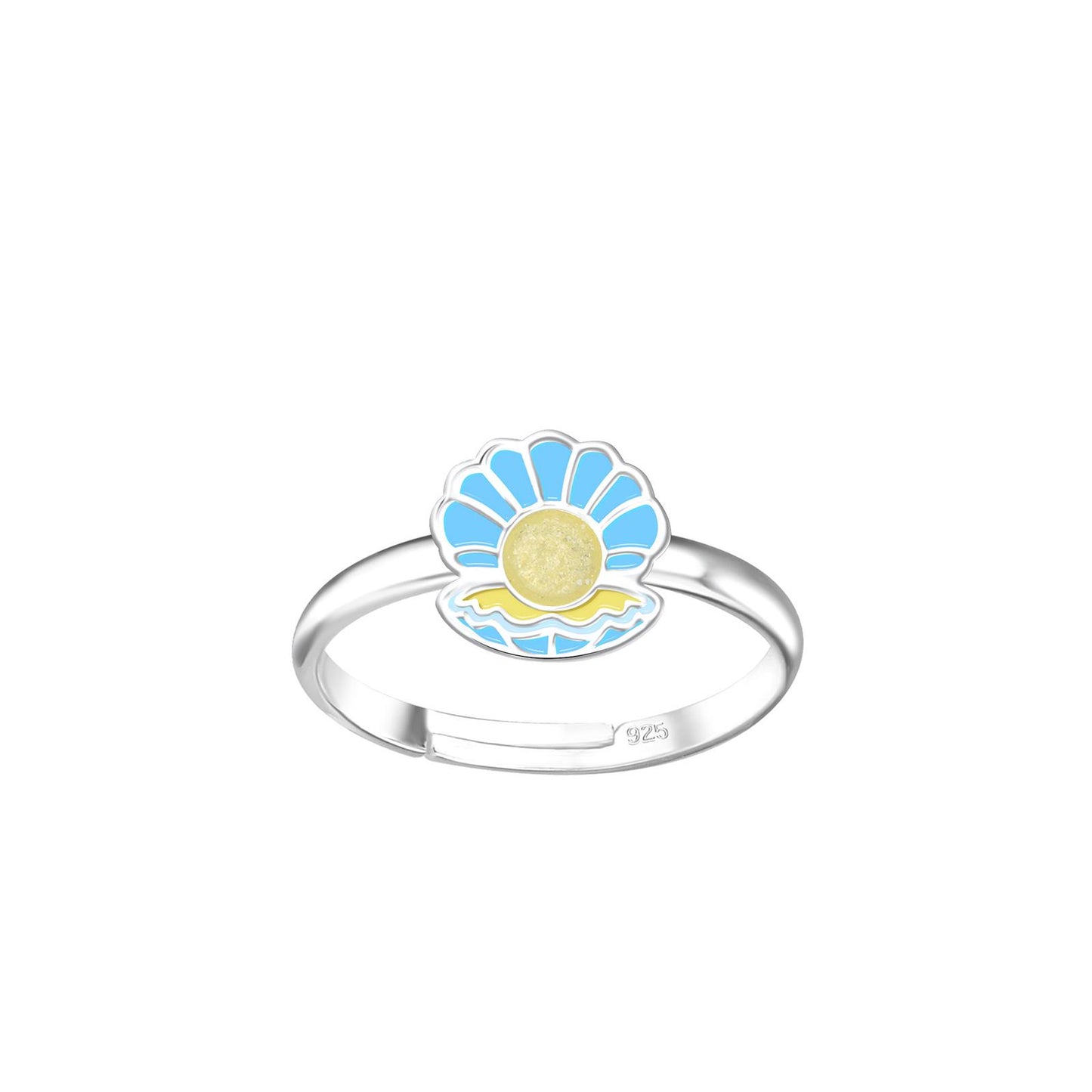 Kinder Ring Muschel aus 925 Silber