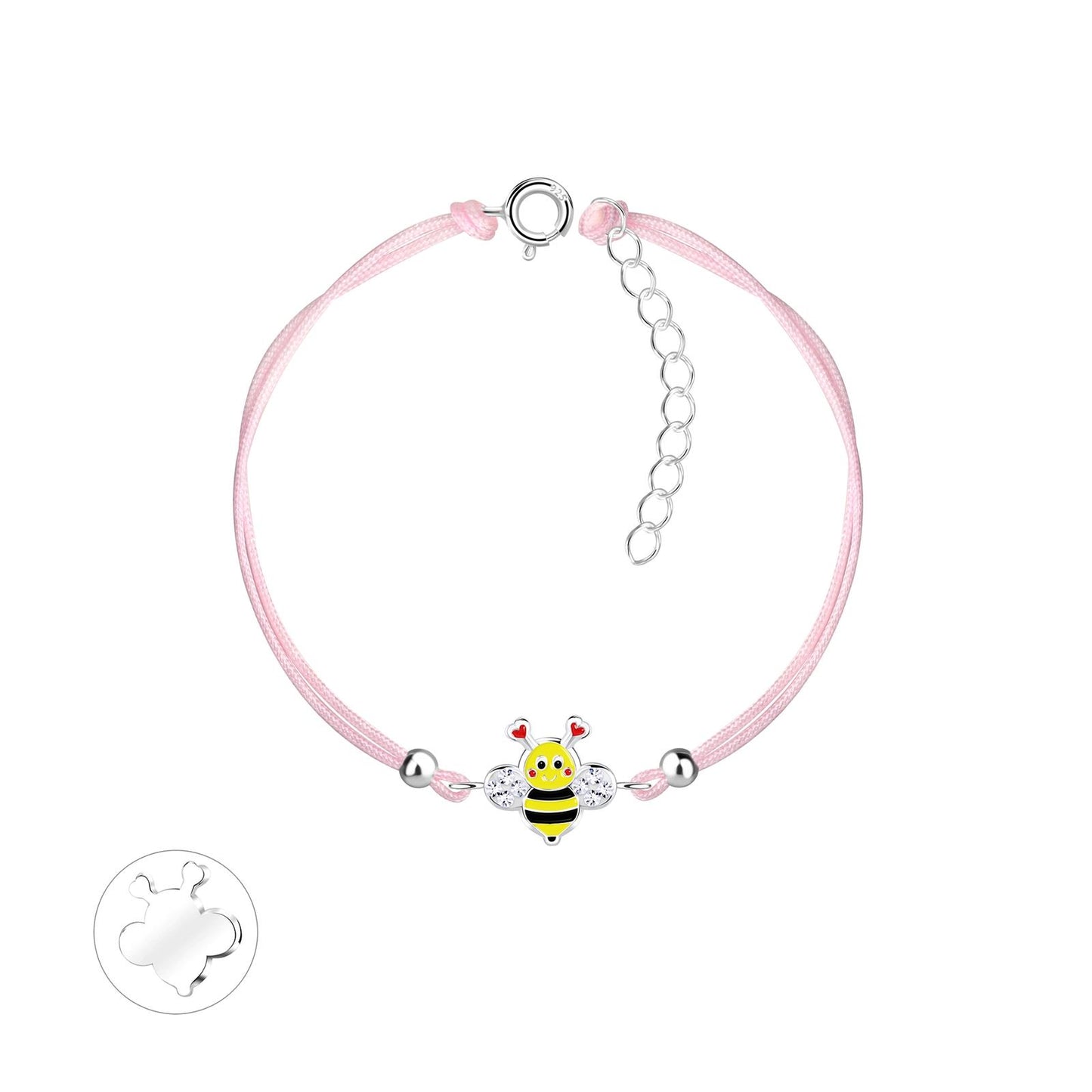 Kinder Armband Bienen aus 925 Silber