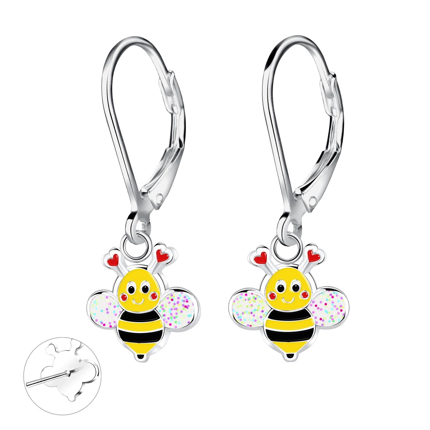 Kinder Ohrringe Bienen aus 925 Silber