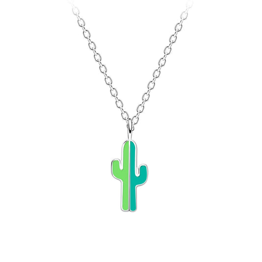Children's cactus necklace made of 925 silver