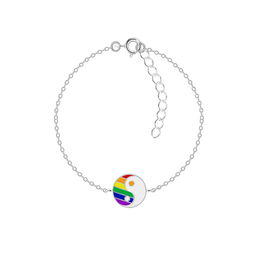 Kinder Armband Yin Yang aus 925 Silber