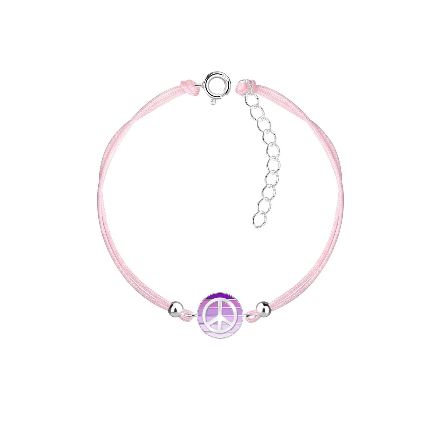 Kinder Armband Peace aus 925 Silber