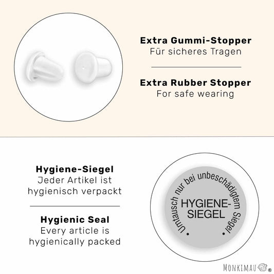 Mädchen Ohrringe Herz Kristall aus 925 Silber