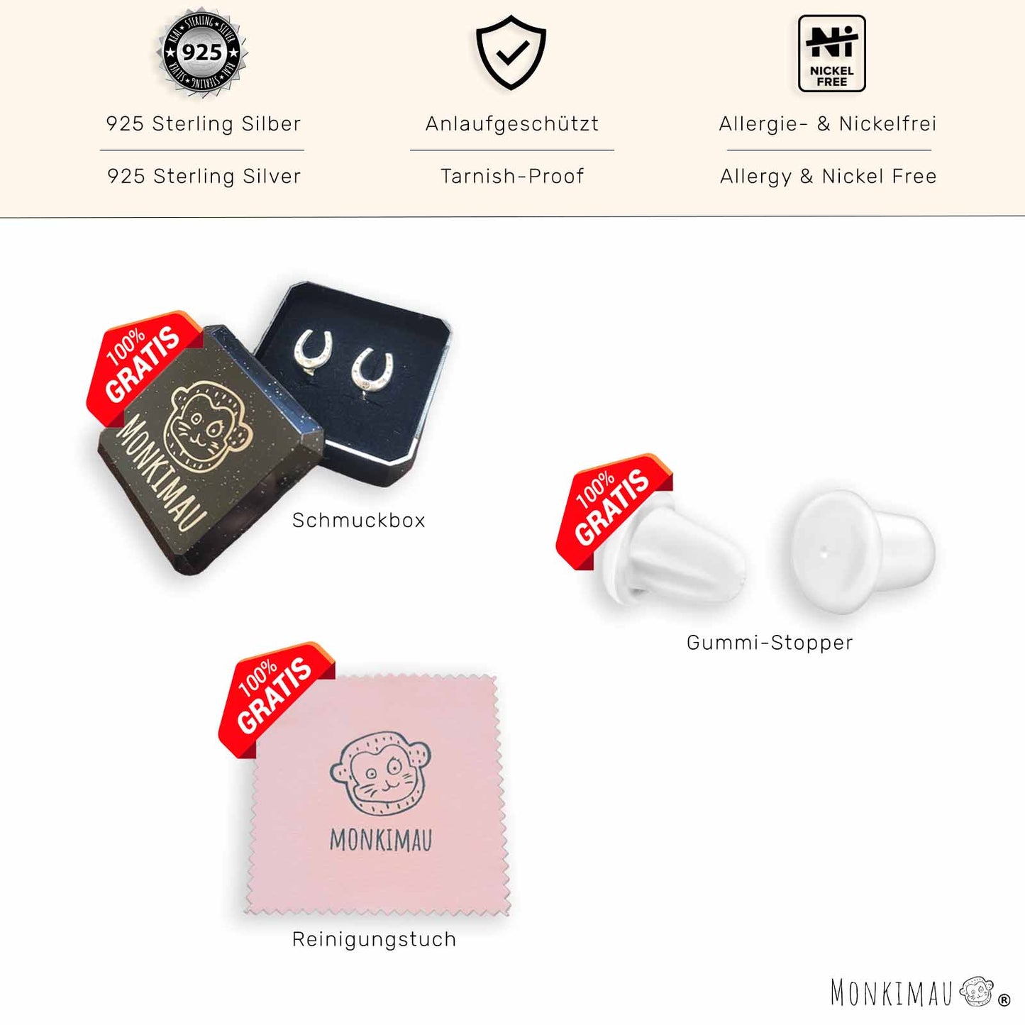 Kinder Ohrringe Kronen aus 925 Silber