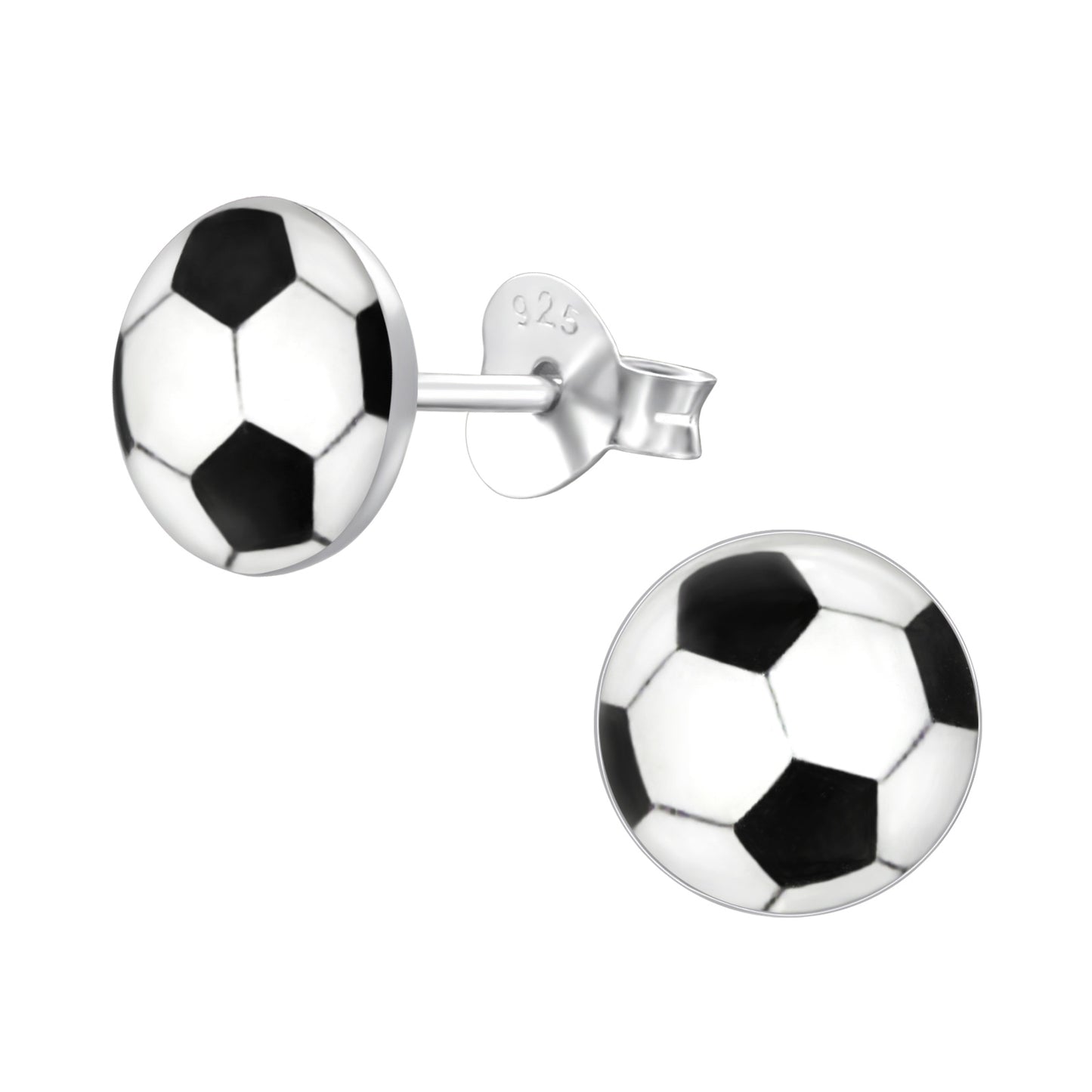 Jungen Ohrringe Fussball aus 925 Silber