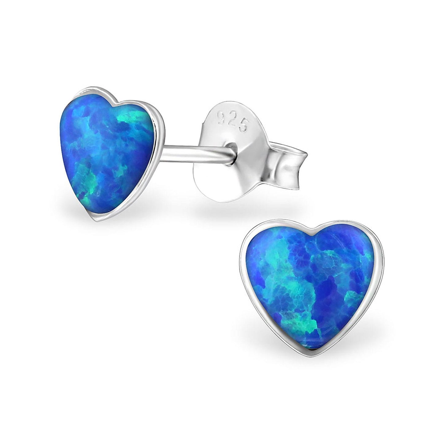 Mädchen Ohrringe Herz aus 925 Silber