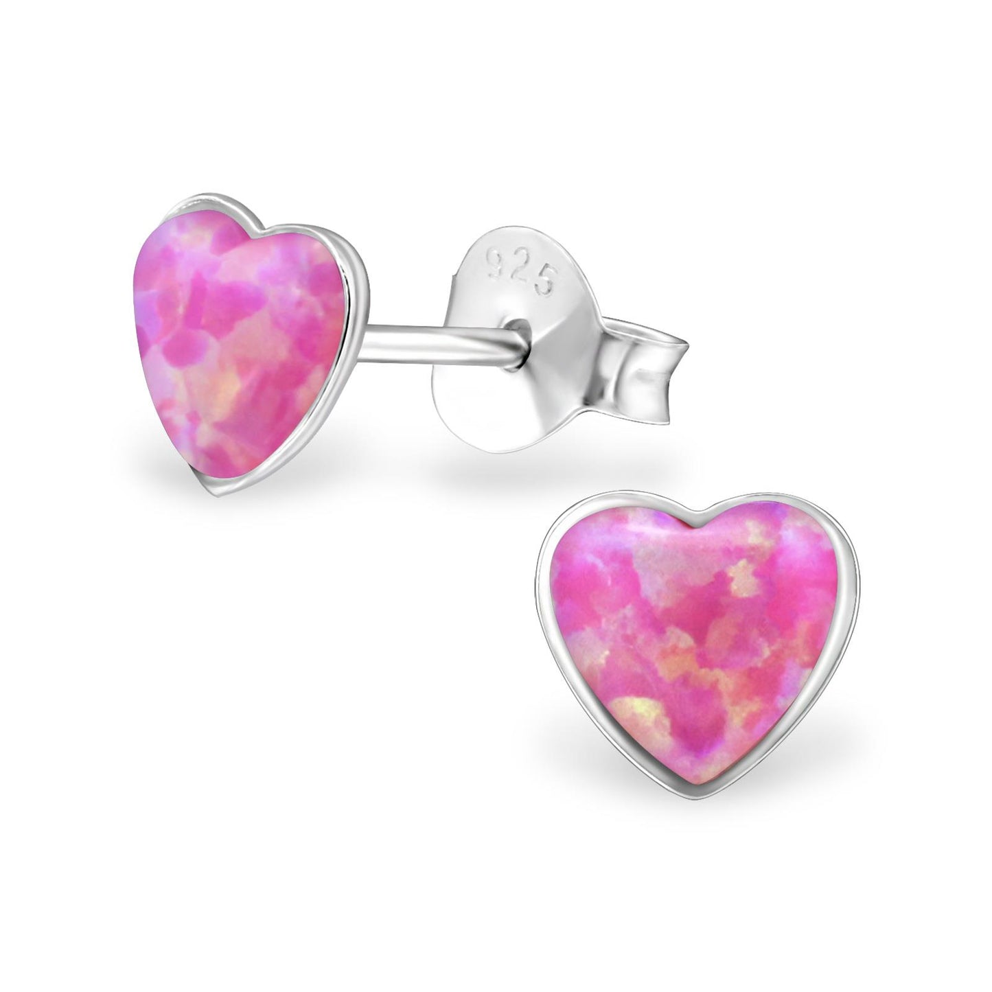 Mädchen Ohrringe Herz aus 925 Silber