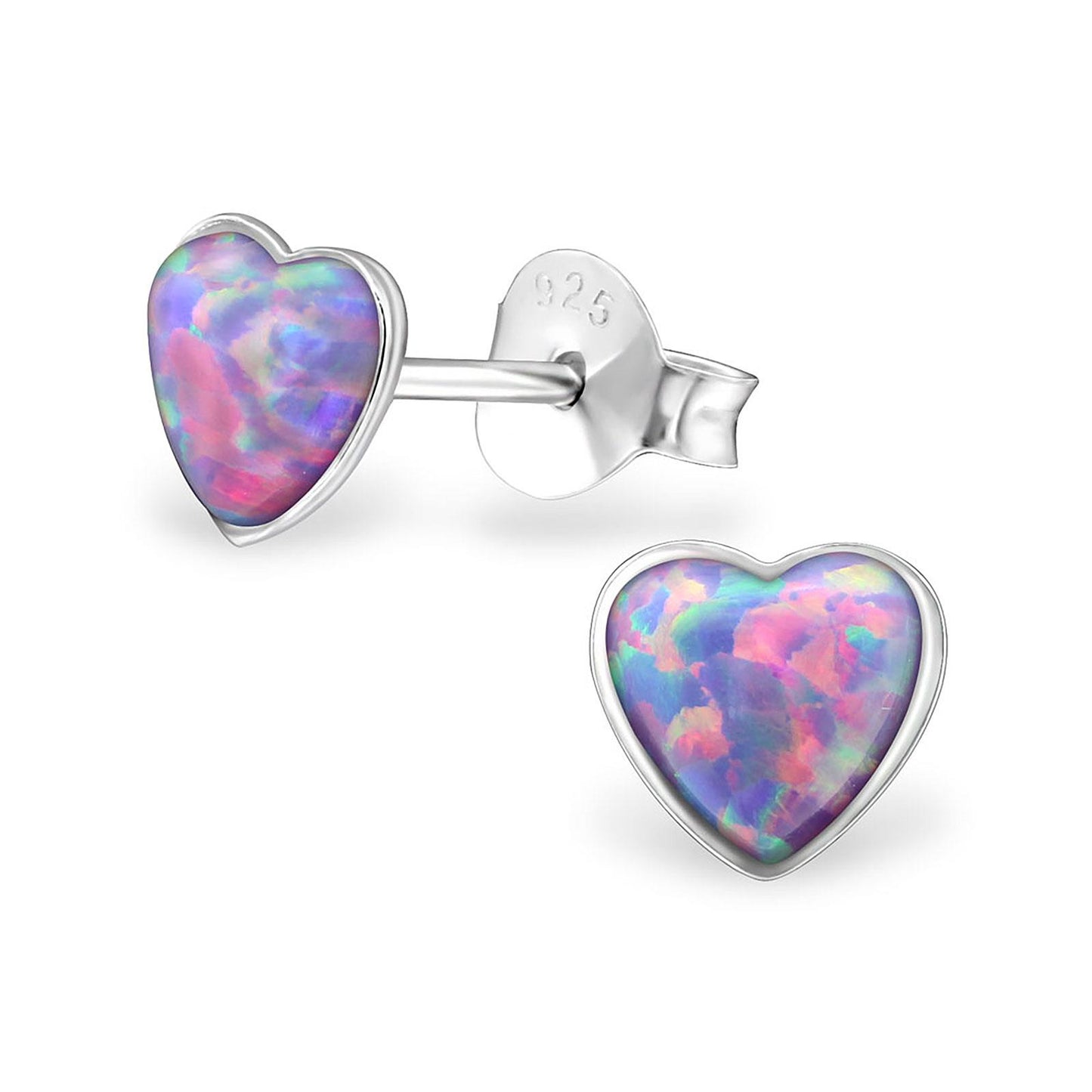 Mädchen Ohrringe Herz aus 925 Silber