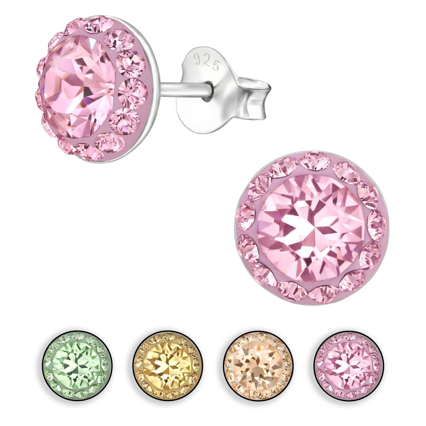 Kinder Ohrringe Zirkonia aus 925 Silber