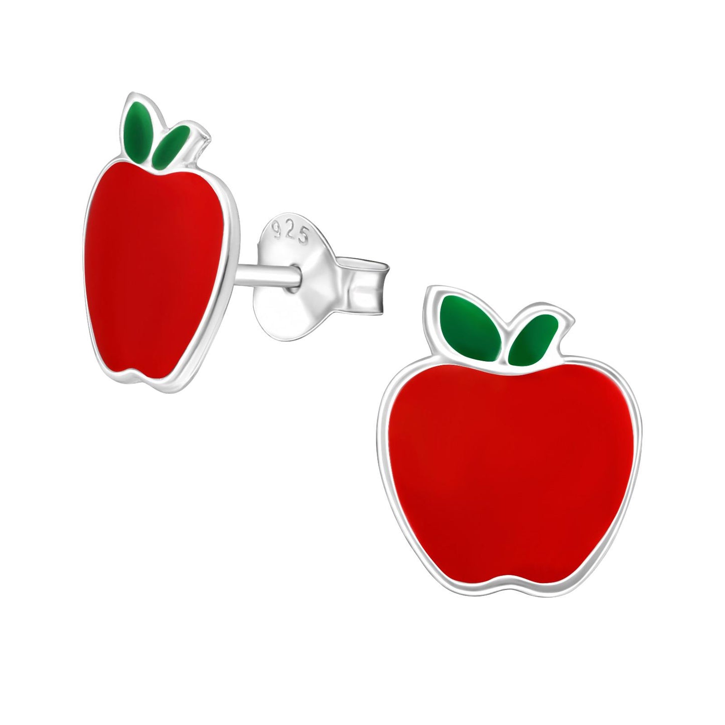 Kinder Ohrringe Apfel aus 925 Silber