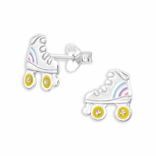 Kinder Ohrstecker rollerskate aus 925 Silber