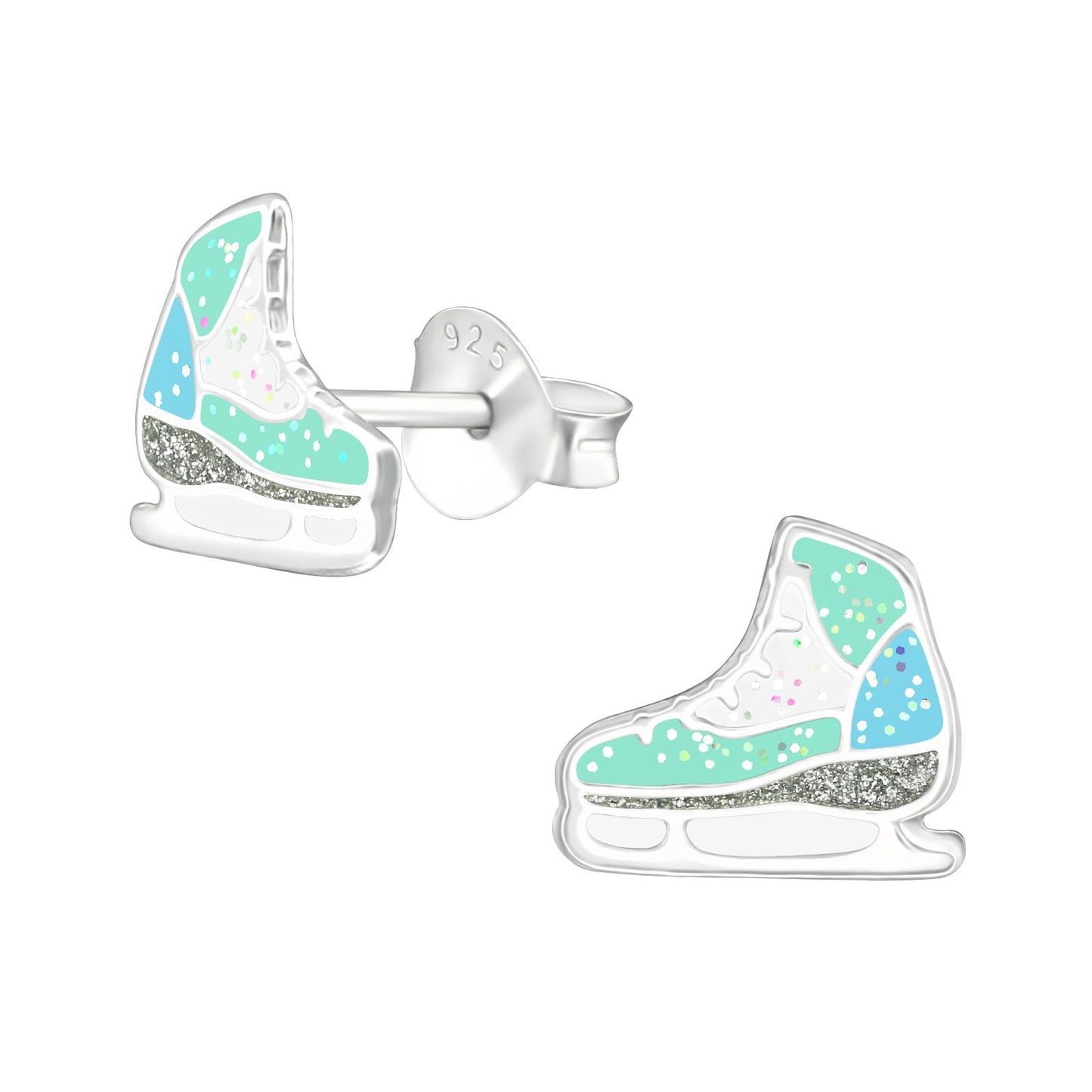 Kinder Ohrringe Schlittschuh aus 925 Silber