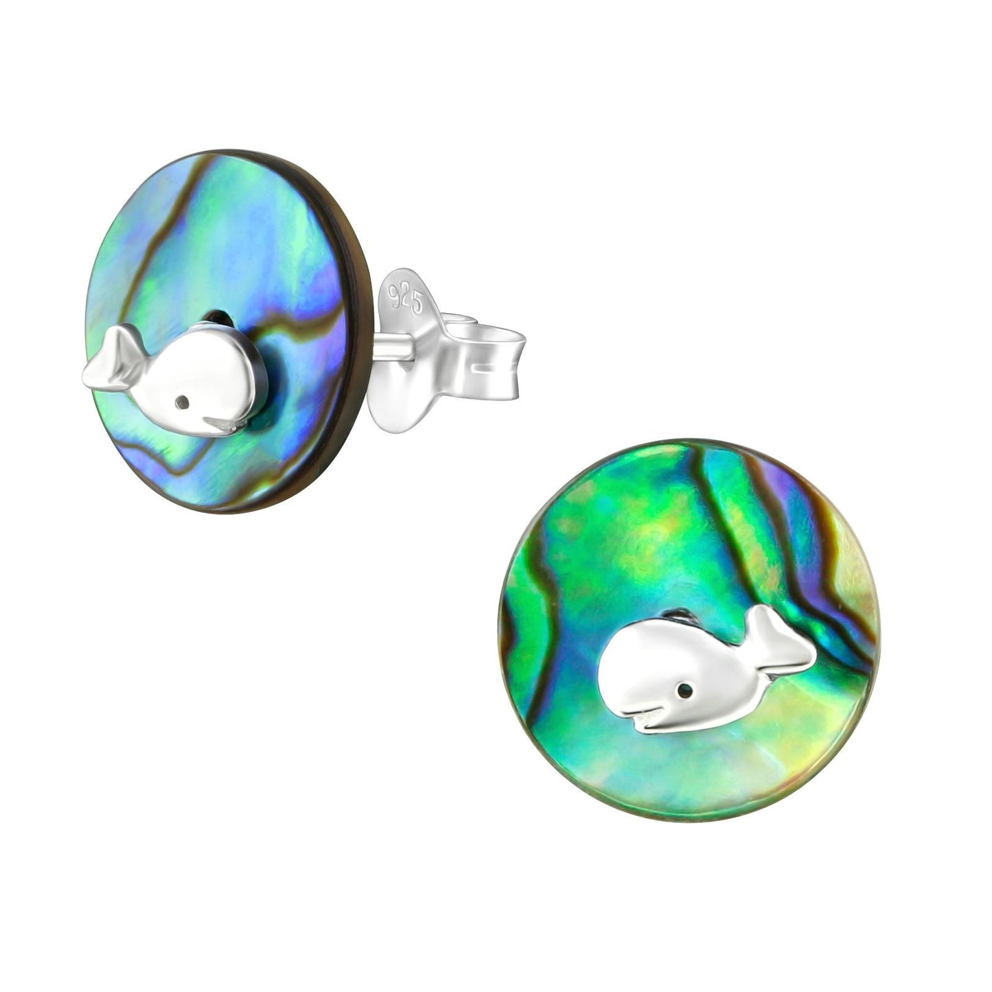 Kinder Ohrringe Wal aus 925 Silber