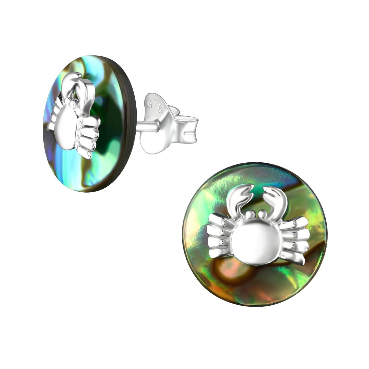 Kinder Ohrringe Krebs aus 925 Silber